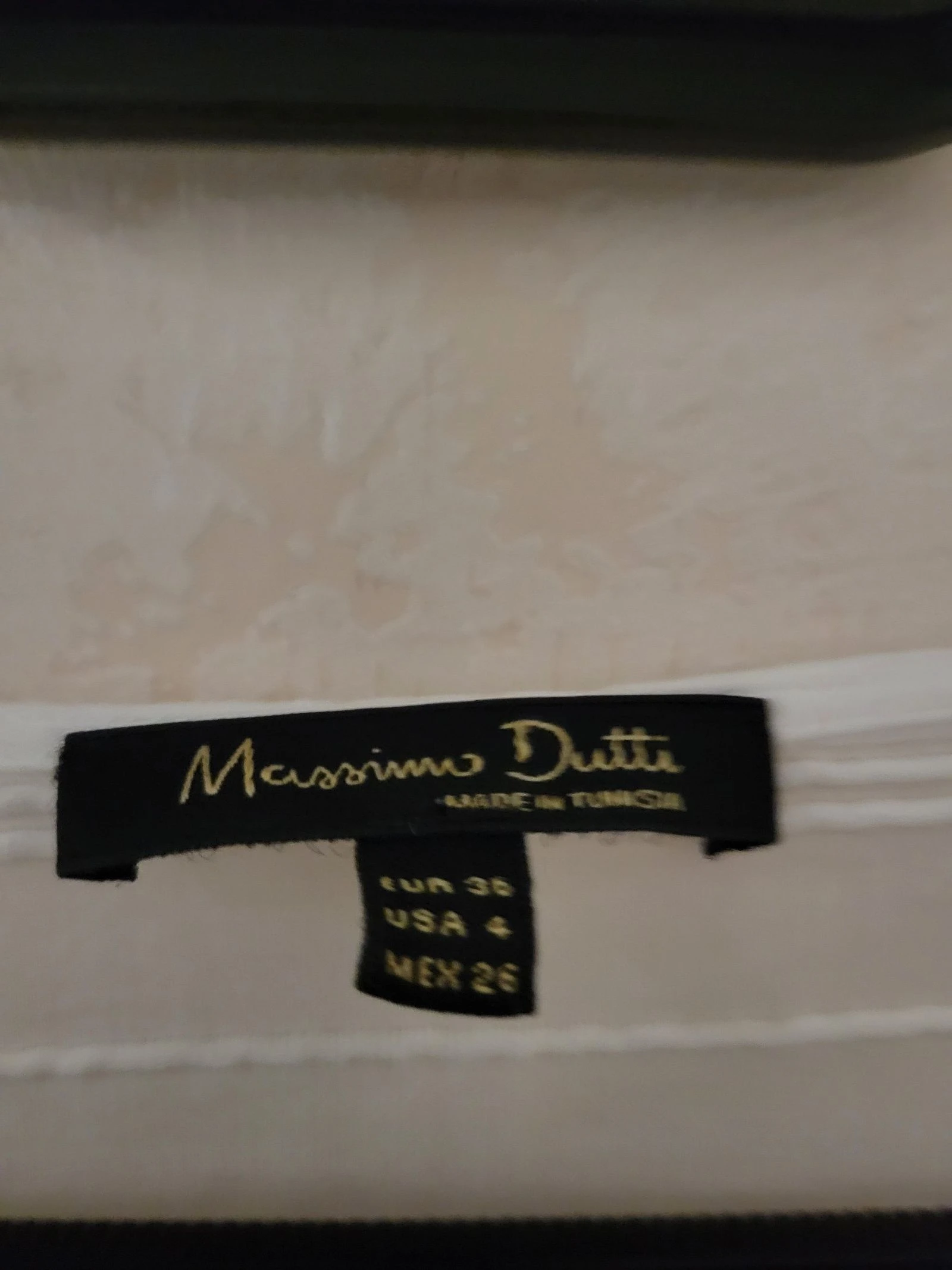 Blusa branca texturizada e transparente Massimo Dutti t s – photo 5